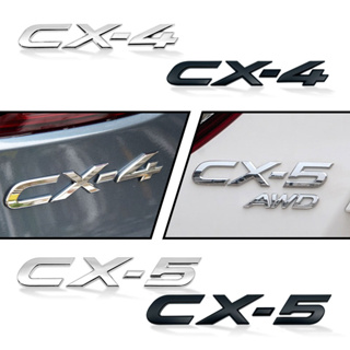 สติกเกอร์โลโก้ พลาสติก ABS โครเมี่ยม สีเงิน ดํา 3D อุปกรณ์เสริม สําหรับ Mazda CX4 CX5 CX-4 CX-5