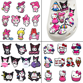 Jibbitz อุปกรณ์เสริม รองเท้าแตะ PVC น่ารัก สําหรับ Crocs Sanrio Series