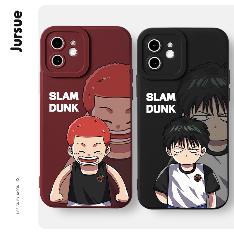JURSUE เคสไอโฟน เคสซิลิโคนนุ่มกันกระแทกการ์ตูนอนิเมะตลก เคสโทรศัพท์ สีดำ Compatible for iPhone 16 15 14 13 12 11 Pro Max SE 2020 X XR XS 8 7 Plus พลัส XYH1818