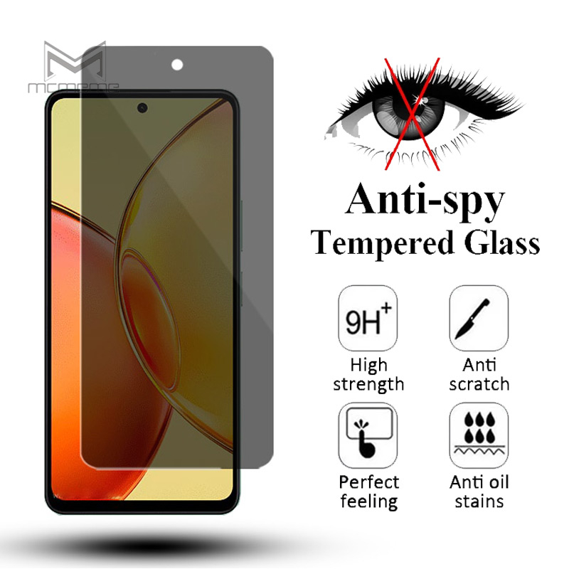 ฟิล์มกันมองข้าง HD แบบกระจกนิรภัย 9H ยี่ห้อ คุณภาพดีเยียม ฟิล์มกันเสือก VIVO Y21d Y04 Y03T Y28 Y19s 