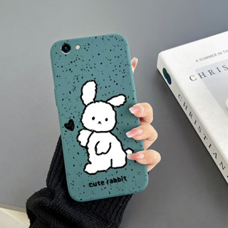 เคสโทรศัพท์มือถือ Tpu แบบนิ่ม พิมพ์ลายการ์ตูนกระต่าย และหัวใจ พร้อมสายคล้อง สําหรับ Vivo Y81 Vivo Y81 Vivo Y85 V9 Vivo Y91 Vivo Y95 Vivo Y1S