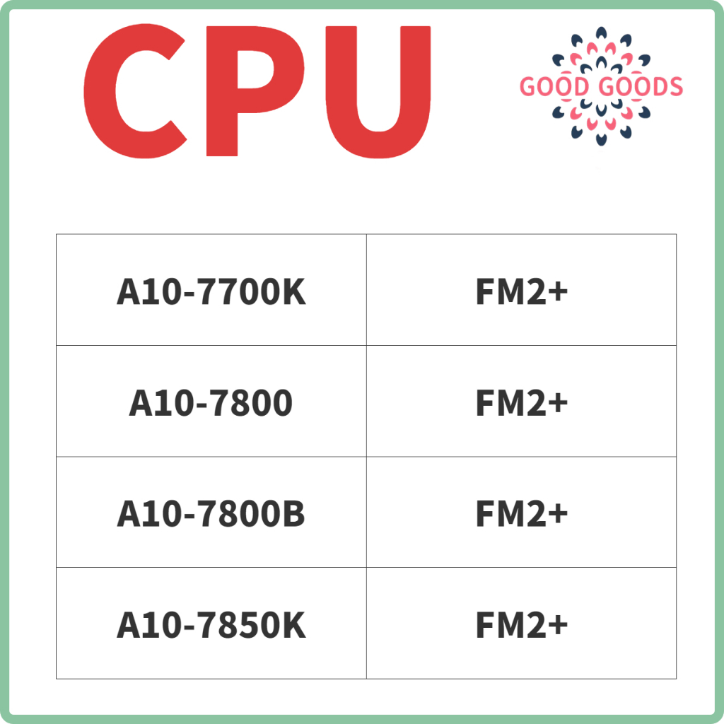 ใหม่ 95% ซีพียู AMD A10-7700K A10-7800 A10-7800B A10-7850K