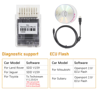 【สินค้าในสต็อกท้องถิ่น】Tactrix Full Chip Openport 2.0 ECU FLASH Scan open port 2 0 อะแดปเตอร์ Chip Tuning อัตโนมัติ OBD 2 OBD2 เครื่องมือวิเคราะห์รถยนต์สำหรับ Mercedes Benz J2534 สแกนเนอร์