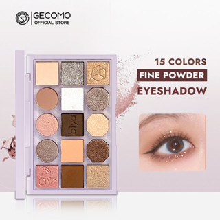 Gecomo อายแชโดว์พาเลท 15 สี กันน้ํา ติดทนนาน