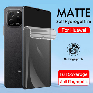 เต็มจอแบบด้านฟิล์มไฮโดรเจล Matte hydrogel Film ด้าน สำหรับ Huawei P20 Pro P30 Lite P40 Nova 5T 7i 7 SE 8i 9 honor 50 Y7 Pro Y9 Prime 2019 Y5P Y6P Y9S ฟิล์มไฮโดรเจล กันรอย กันลื่น