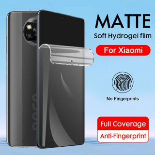 เต็มจอแบบด้านฟิล์มไฮโดรเจล Matte hydrogel Film ด้าน สำหรับ Xiaomi Mi 12 Pro + 11 12T 11T 10T 9T Poco F2 X3 GT X4 F3 F4 M5 M5S M3 M4 Pro C40 Redmi Note 12 12S ฟิล์มไฮโดรเจล กันรอย กันลื่น