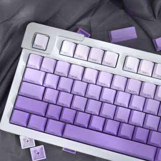 Gmk ปุ่มกดคีย์บอร์ด 125 คีย์ PBT DYE-sublimation ไล่โทนสีม่วง สําหรับคีย์บอร์ด