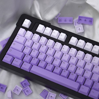 Gmk ปุ่มกดคีย์บอร์ด 125 คีย์ PBT DYE-sublimation cherry ไล่โทนสีม่วง