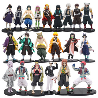 โมเดลฟิกเกอร์ PVC อนิเมะ Demon Slayer Tanjirou Agatsuma Zenitsu Nezuko Akaza Sabito Kyoujurou Giyuu Inosuke Mitsuri Obanai ของเล่นสําหรับเด็ก 1 ชิ้น