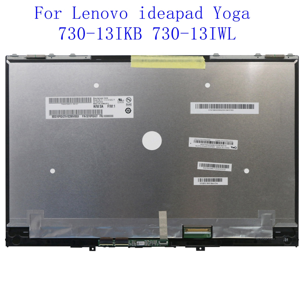 13.3 LCD Touch Screen Digitizer Assembly สําหรับ Lenovo ideapad โยคะ 730-13IKB 730-13IWL 81CT 81JR จ