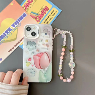 เคสโทรศัพท์มือถือ Tpu แบบนิ่ม ลายดอกลิลลี่ สีชมพู สําหรับ iPhone 14 14promax 14pro 12pro 13pro 13promax 11