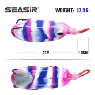 Seasir เหยื่อตกปลาซิลิโคน รูปกบ แบบนิ่ม 7 ซม. 17.5 กรัม