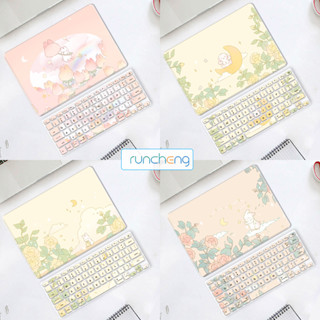 (พร้อมส่ง) เคส ลายกระต่ายน้อยน่ารัก สําหรับ MacBook Air 2022 13.6 นิ้ว M2 A2681 Pro 14 2023 13 2021 2020 M1 Chip A2442 A2337 A2251 A2289 Air 13