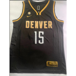 2023 nba Jersey Denver Nuggets No. 15 Jokic black golden basketbaall jersey