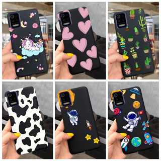 เคสโทรศัพท์ซิลิโคนนิ่ม ลายวัวนักบินอวกาศน่ารัก สีดํา สําหรับ LG K52 K62 K62+ 2020 K 52 62 Plus LM-K520 K525