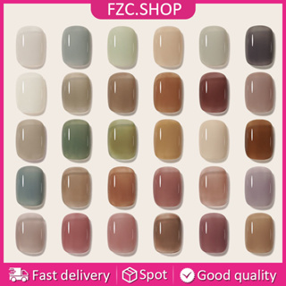 Fzc ยาทาเล็บเจลลี่ เจลลี่ สีแทนเปลือย เจลทาเล็บ เจลส่องไฟ น้ําแข็ง เจาะ ยูวีเจล