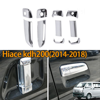 ฝาครอบมือจับประตูรถยนต์ สีโครเมี่ยม สําหรับ Hiace kdh200 (2014-2018) 10 ชิ้น hiace commuter