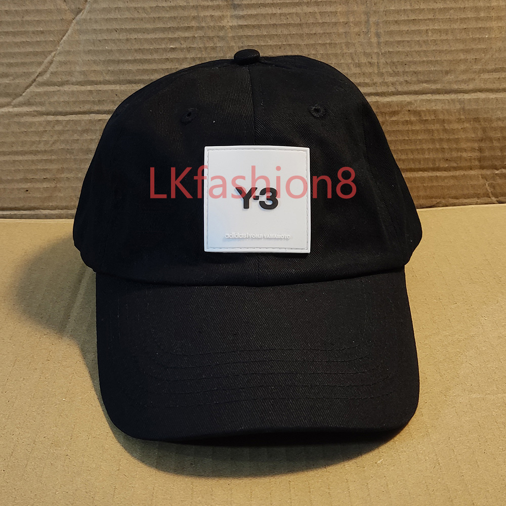Y3 หมวกเบสบอล พลาสติก สีดํา 100% พร้อมป้ายแท็ก ผ้าฝ้าย MSRP 1:1
