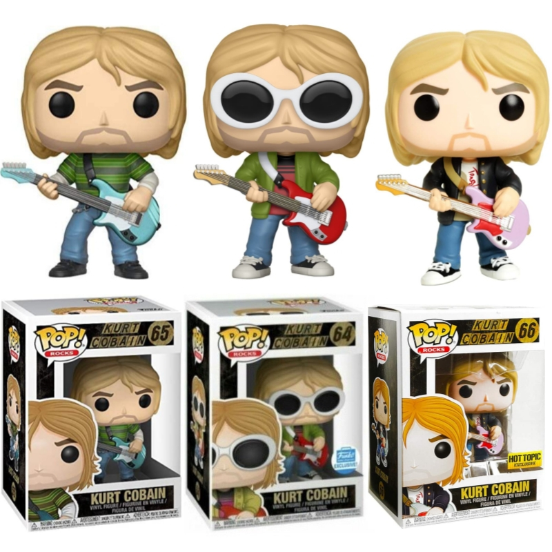 ฟิกเกอร์ Funko Pop 66 Rocks: Kurt Cobain Nirvana - MTV's Live and Loud 1993 Limited Edition ของเล่นส