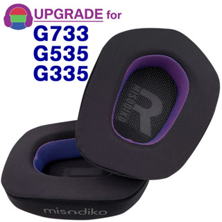 Misodiko แผ่นครอบหูฟัง แบบเปลี่ยน สําหรับหูฟังเกมมิ่ง Logitech G733 G535 G335