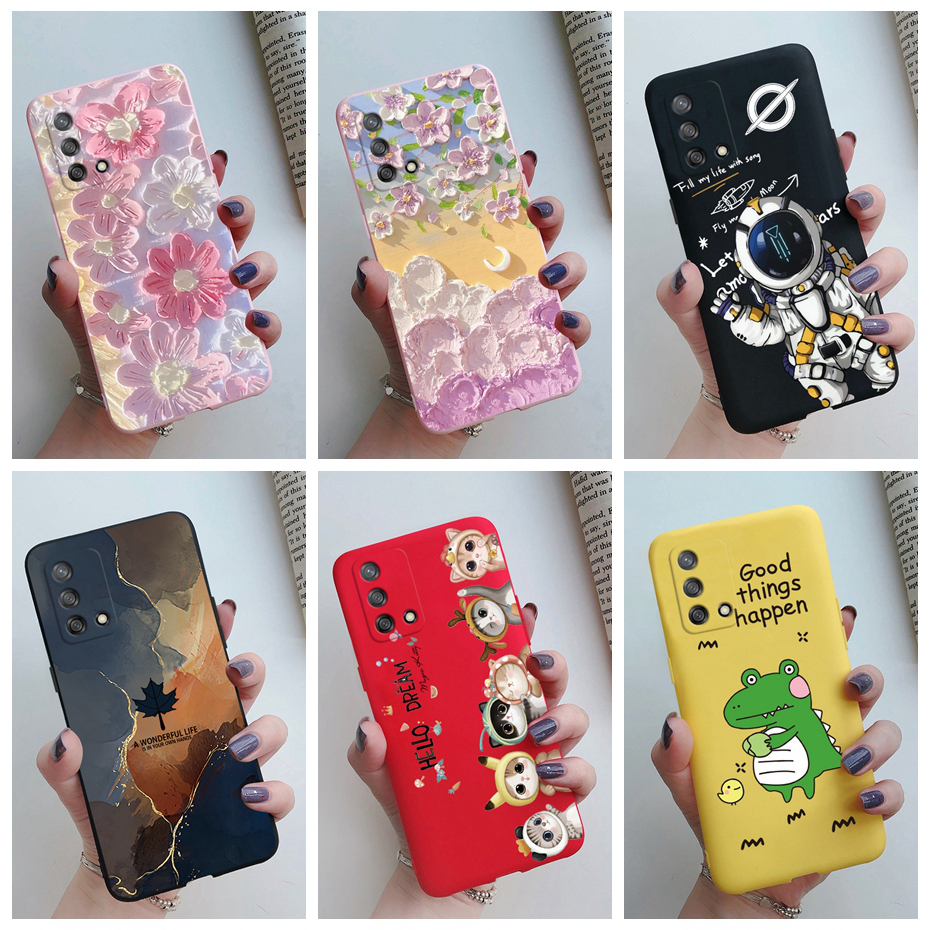 เคสโทรศัพท์มือถือ ซิลิโคนนิ่ม TPU ลายเพ้นท์น่ารัก สีแคนดี้ สําหรับ OPPO A95 CPH2365 A74 4G A95 A 95 