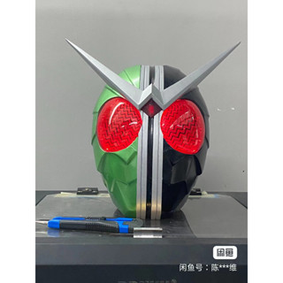 หมวกกันน็อค พิมพ์ลาย Kamen Rider W 3 มิติ 1: 1 อุปกรณ์ประกอบฉากคอสเพลย์