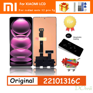 แท้ หน้าจอ lcd สําหรับ Xiaomi Redmi Note 12 Pro 5g 22101316ชุดประกอบหน้าจอสัมผัส lcd สําหรับ Redmi Note 12 Pro+ 12Pro Plus