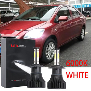 หลอดไฟหน้ารถยนต์ LED 6000K สีขาว แบบเปลี่ยน สําหรับ TOYOT VIOS 2008 2009 2010 2011 2012 2013 (1 คู่)