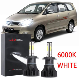 หลอดไฟหน้ารถยนต์ LED 6000K สีขาว แบบเปลี่ยน สําหรับ TOYOTA INNOVA 2009 2010 2011 2012 2013 2014 2015 (1 คู่)