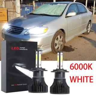 หลอดไฟหน้ารถยนต์ LED 6000K ฮาโลเจน สีขาว แบบเปลี่ยน สําหรับ Toyota Corolla Altis 2004 2005 2006 1 คู่