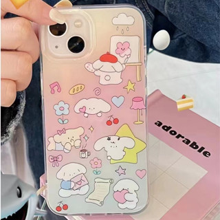 เคสโทรศัพท์มือถือ กันกระแทก ลายลูกสุนัขไล่โทนสี สําหรับ iPhone14 11 12 13 13Pro 13ProMAX