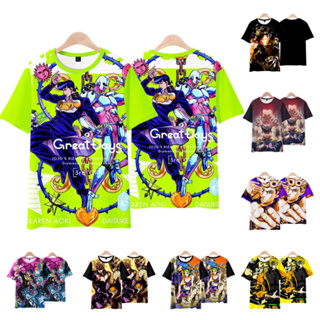 เสื้อยืด พิมพ์ลายอนิเมะ JoJo Bizarre Adventure สําหรับผู้ชาย และผู้หญิง