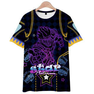 เสื้อยืดลําลอง พิมพ์ลายกราฟิก JoJos Bizarre Adventure Kujo Jotaro สําหรับผู้ชาย วัยรุ่น เด็ก