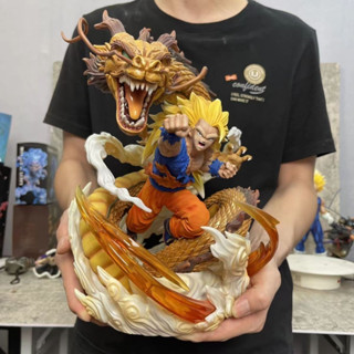 Dragon Ball OverSized Son Goku Figure龙珠超级赛亚人超三暴龙社龙拳悟空手办