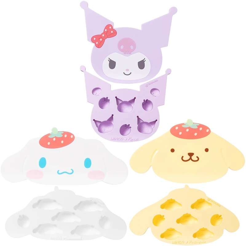 Sanrio Cinnamoroll ถาดน้ําแข็ง Melody Purin DIY PP แม่พิมพ์ Jelly Maker รีไซเคิลตาข่ายไอศกรีมทํา Mou