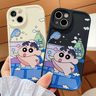 เคส Vivo Y35 Y21 Y16 Y22 Y12i Y17 V23 Y1S Y15s Y33S Y33T Y20i Y12 Y15 Y91 Y21S Y15A Y93 Y20 Y95Y21A Y11 Y31 Y91C Y53s Y21T Y30 Y51 Y01 Y50 Y51A Cartoon cute bathing crayon Shin-chan เคสโทรศัพท์มือถือ vivo case