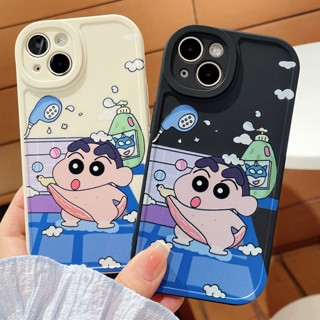 เคส Redmi TPUอ่อนเคส For Xiaomi 12 11T Mi 11 Lite 5G NE Poco X3 Pro X4 M4 Redmi Note 12 9 8 10 11 9s 10s 11s 9C NFC 10C 10A 9T เคสมือถือเรดมี่ Cartoon cute bathing crayon Shin-chan เคสโทรศัพท์มือถือ