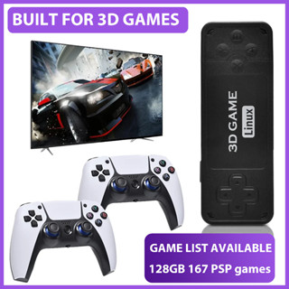 มาใหม่ U9 Pro เกมคอนโซลวิดีโอเกม 3D Stick Lite 4K 64GB ในตัว 10000 เกม สําหรับ PS1 PSP