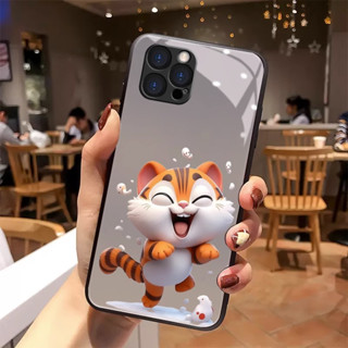 Zz เคสโทรศัพท์มือถือแบบแก้ว ลายเสือ Diy สําหรับ iPhone 11 pro 14 Promax 6s plus 13 12 mini XS max XR 7plus 8 SE X