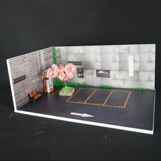 โมเดลรถยนต์ 1/64 Diorama มีไฟ LED สไตล์ญี่ปุ่น