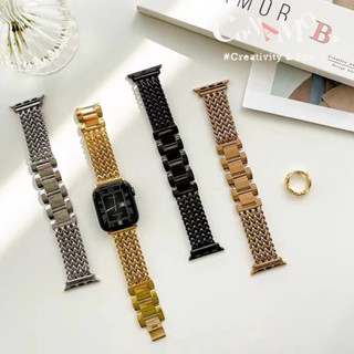 สายนาฬิกาข้อมือสเตนเลส หรูหรา ถอดออกได้ สําหรับ iwatch 8 7 6 5 SE 4 3 2 1 iwatch 41 มม. 45 มม. 44 มม. 40 มม. 38 มม. 42 มม.