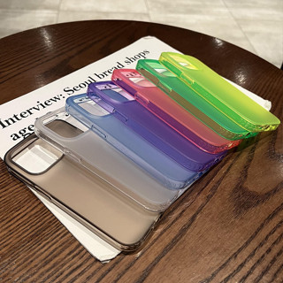 【Matte Acrylic hard case/Fresh Summer Colors】เคส compatible for iPhone 12 13 14 pro max case