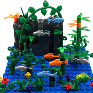 Undersea World Animals MOC บล็อคตัวต่อ รูปเต่า ปลา ขนาด 16x16 จุด ของเล่นเสริมการเรียนรู้ สําหรับเด็ก