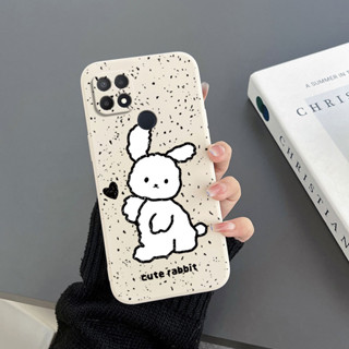 เคสโทรศัพท์มือถือ Tpu แบบนิ่ม พิมพ์ลายการ์ตูนกระต่าย และหัวใจ มีสายคล้อง สําหรับ Oppo A53 2020 A3S A12E A15 A15S A15S 4F 5F