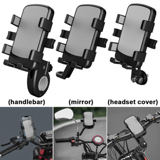 ขาตั้งโทรศัพท์มือถือ หมุนได้ ปรับได้ มือเดียว ป้องกันการลื่นไถล สําหรับรถจักรยาน