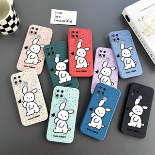 เคสโทรศัพท์มือถือ Tpu นิ่ม ลายการ์ตูนกระต่ายสีขาว พร้อมสายคล้อง สําหรับ realme Narzo 20A realme 50A realme 50i realme 30 5G realme 30pro 5G