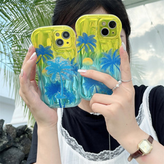 เคสโทรศัพท์มือถือ ลายต้นมะพร้าว สําหรับ iPhone 14 Pro max 13 Pro max