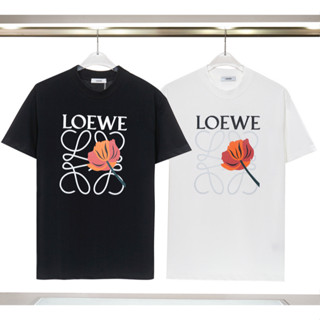 เสื้อยืดแขนสั้น ผ้าฝ้าย พิมพ์ลาย Loew แฟชั่นสําหรับผู้ชาย และผู้หญิง