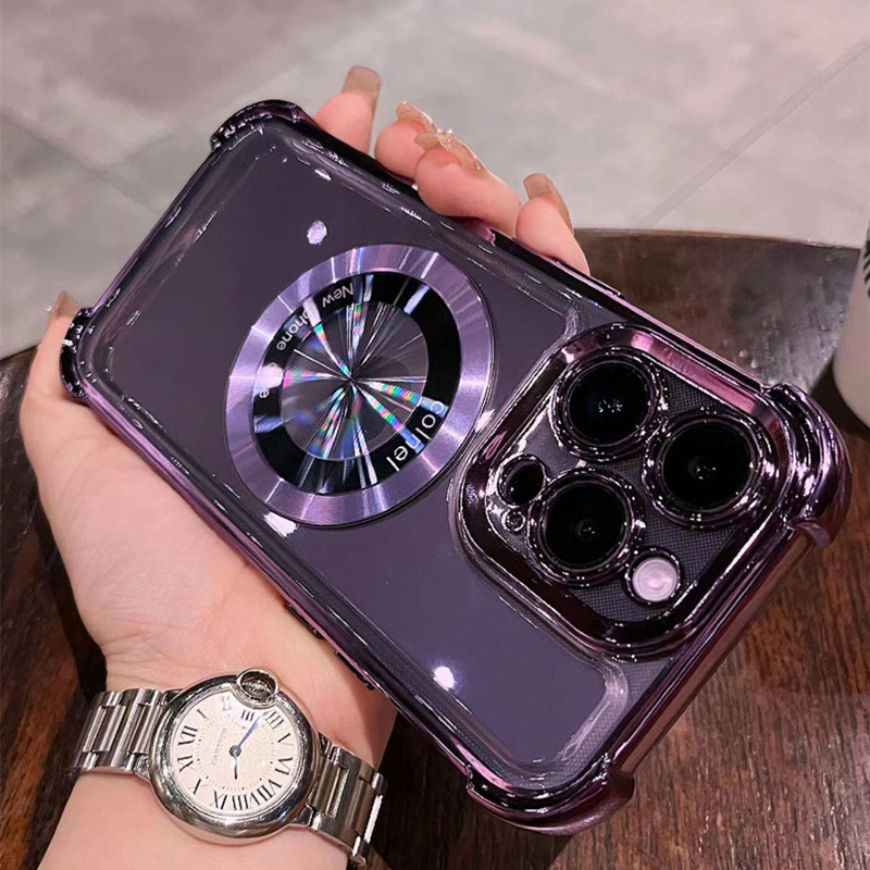 เคสโทรศัพท์มือถือชุบไร้สาย 6D หนา กันตก ป้องกันเลนส์ คุณภาพสูง หรูหรา สําหรับ iPhone 14 Pro Max 13 Pro Max 12 Pro Max 11 Pro Max