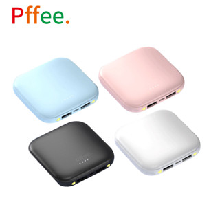 Pffee แบตเตอรี่สํารอง 6000 20000mah 2.1A ชาร์จเร็ว พร้อมไฟฉาย LED 2 ดวง